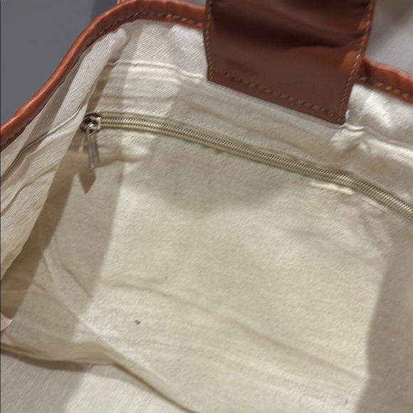 White and Brown Tote with Rainbow Message - Picture 5 of 14